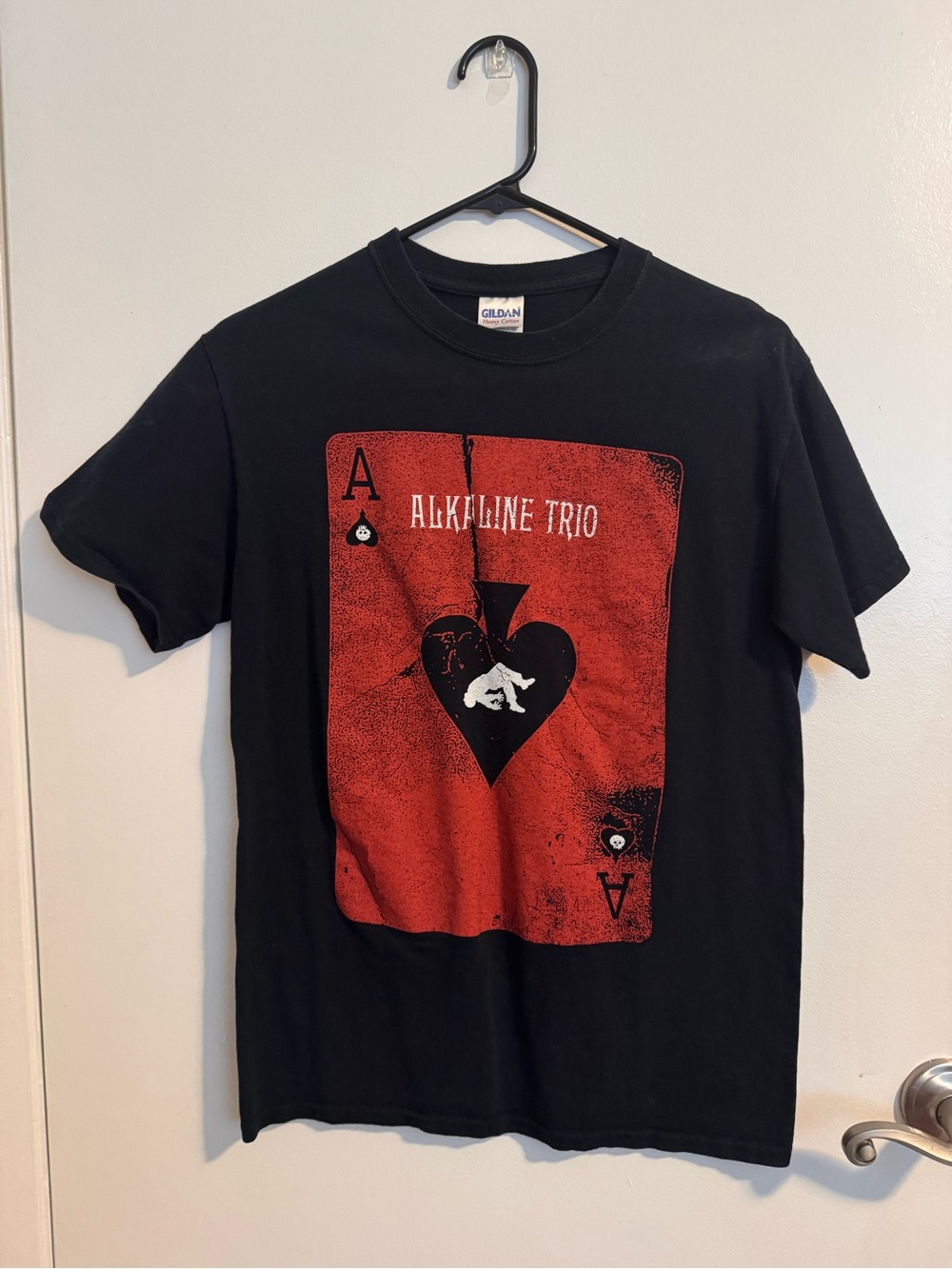 Alkaline Trio Black Band Tee with Red Ace Graphic